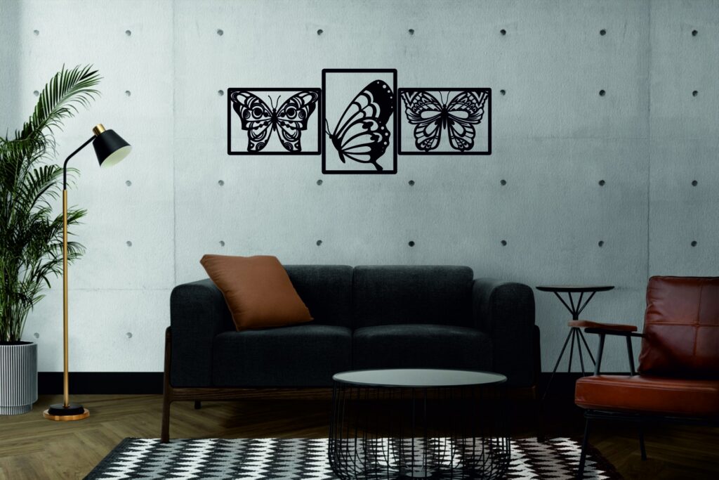 fondo4 Tríptico de mariposas – 3 piezas, 40 × 110 cm